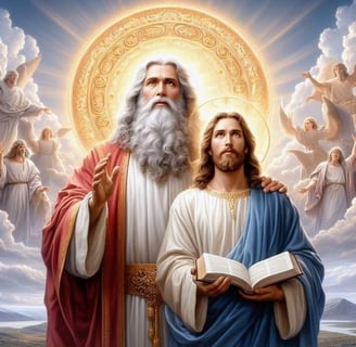 God the Father and Jesus Christ in heaven