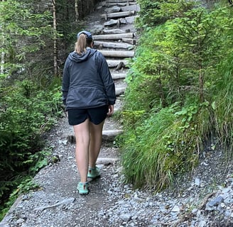 Climbing the Klus Gorge into the Gasterntal