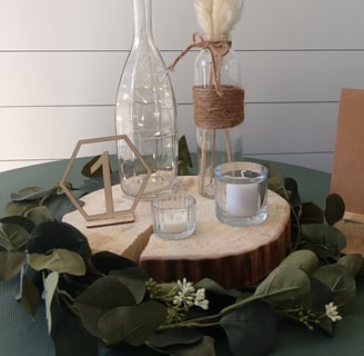 numéro de table en bois