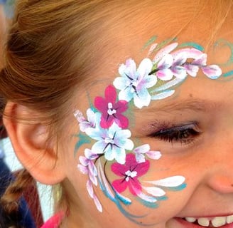 Flower Eye Design At a Children's Birthday Party