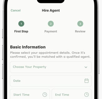 screenshot for booking real estate agent 1