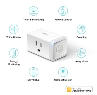 Kasa EP25P2 Smart Plug plugged into wall outlet