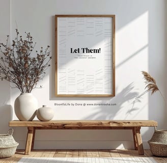 Printable wall art featuring the quote “Let Them! Your peace is the loudest answer”