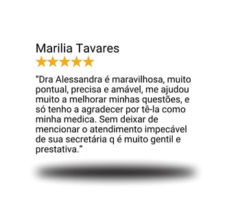 depoimento 01 sobre Alessandra proctologista