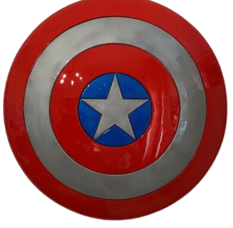 a red and white plate with a captain america shield shield shield shield