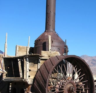 Death Valley, CA - A steam engine at the Borax Museum