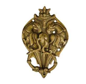 a decorative gold - plated metal wall hanging ornament