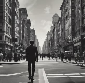 A reflection on a glass window shows a person inside a building next to a red poster with 'BLM' written inside a heart. The background reveals city infrastructure, including a road with cars and traffic lights.