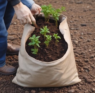 A collection of various decomposing fruits and vegetables is scattered on the ground, including grapes, apples, tomatoes, and an artichoke amid leafy greens and soil. The image is characterized by a mixture of colors and textures, with signs of decay and natural decomposition.