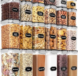 clear dry storage containers with lids