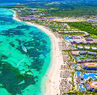 Punta Cana all-inclusive resorts and white-sand beach in the Dominican Republic