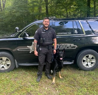 Deputy Trevor Vaal and OPK9 Jack Perry county S.O IN