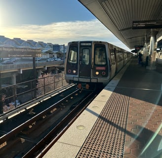 A Washington Metro subway train