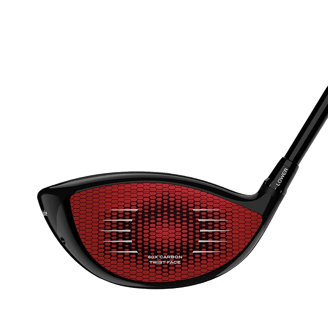 TaylorMade Stealth 2 HD driver's face, showcasing the 60X Carbon Twist Face design and lower center.
