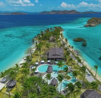 a resort in the middle of a tropical island from the Two Seasons Coron Island Resort & Spa, Palawan