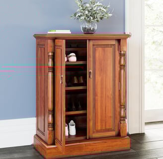 a wooden Shoe/footwear cabinet  
