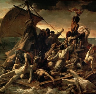 The Raft of The Medusa painted by Theodore Gericault