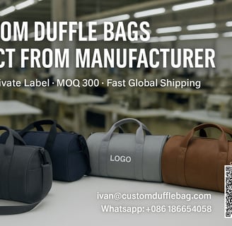 Custom gym duffle bag with separate shoe pocket