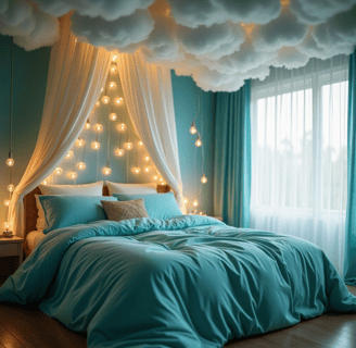 WASH Kit - At Home Reiki Kit - Teal Sheets Cloud Canopy