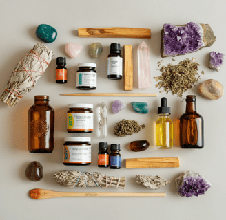 crystals sage palo santo herbs tinctures grow my soul GMS