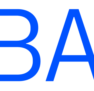 a blue and white logo for the base of a base