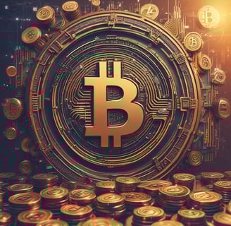 a close up of a coin on a black surface