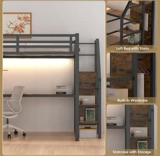 best minimalist loft bed with desk