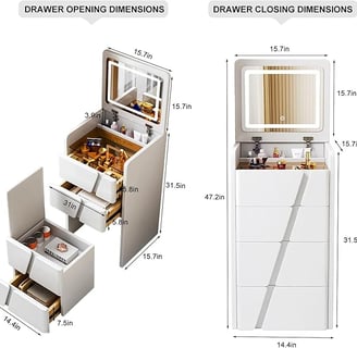 perfect space-saving make-up table