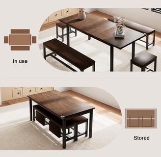 extandable dining table set