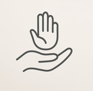Pictogramme fait main, symbole de culture artisanale respectueuse