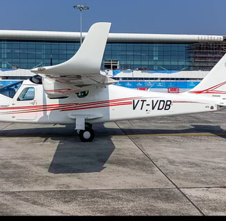 a small plane sitting on a tarmac