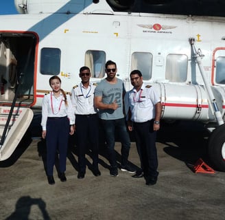 John Abraham with Sky one Crew!