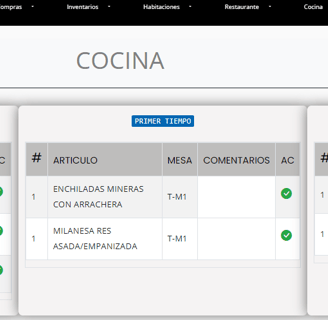 Comanda Cocina