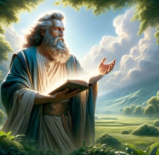 Moïse avec son livre. Le livre de Moïse