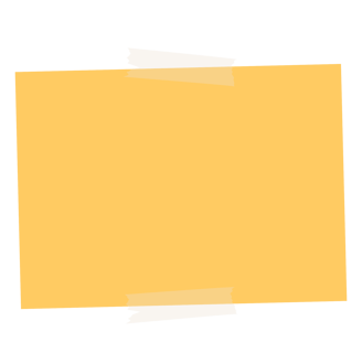 Feuille scotchée jaune avec le descriptif de l'anniversaire