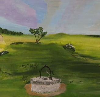 Paysage du Morvan. 44x33cm. 150€.