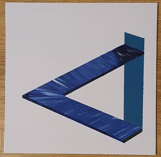 Réf : SUR250614. Illusion 1; Carton entoilé, 25x25cm. 40€;