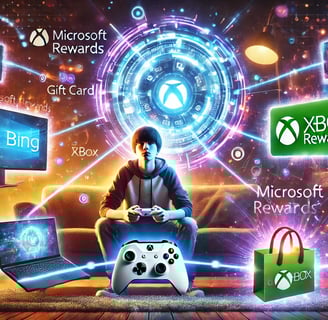 pontos no Microsoft Rewards ao pesquisar no Bing, jogar no Xbox e completar tarefas no celular, com 