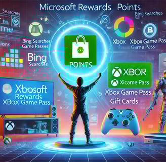 jogador resgatando pontos do Microsoft Rewards e trocando por um cartão-presente da Xbox Store