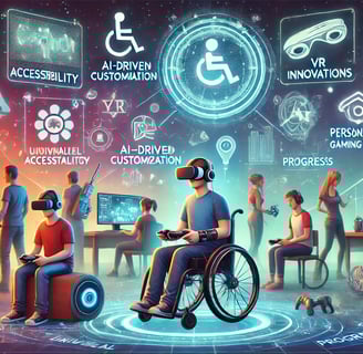  jogadores utilizando tecnologias futuras, como VR adaptável e IA personalizada, em um ambiente