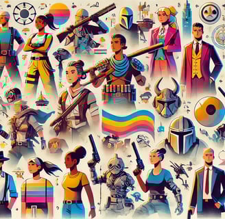 a bunch of different types of characters in a collage of various poses
