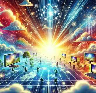 futuro do streaming de jogos com nuvens interconectadas, jogadores diversos e múltiplos dispositivos