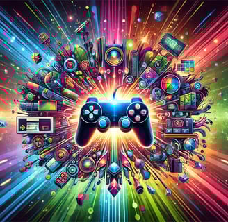 a video game controller with a video game controller