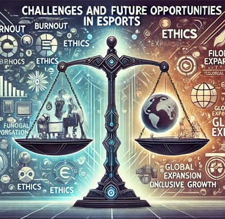 ética e saúde mental, ao lado de oportunidades como inovação tecnológica e expansão global no futuro