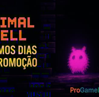 Animal Well com criatura rosa pixelada brilhando na escuridão.