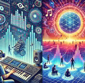 Futuro das trilhas sonoras nos jogos, com IA, áudio 3D e música interativa em eventos online.