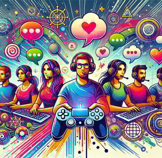 a man with a video game controller and a video game controller