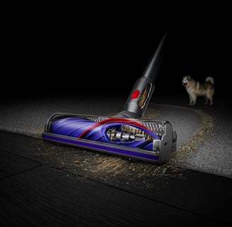 Dettaglio del laser verde del Dyson V15 Detect