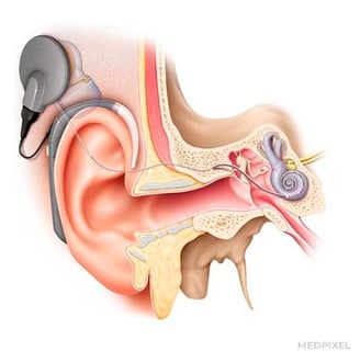 ilustracao medica anatomia do ouvido