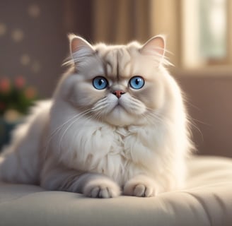 white and gray cat